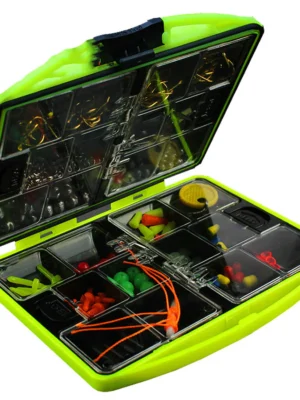 24 Kinds Portable Fishing Accessories Set Soft Lures Box Swivel Jig Lead Hooks Kit Tools Tackle Fishing Accessories Set