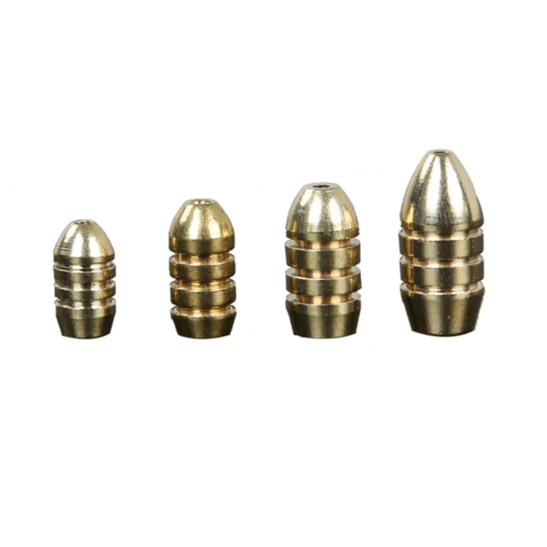 a66a6ce683bb8dffb900239a750f4207.webp 10Pcs Copper Brass Weight Fishing Sinker Lead Brass Sinkers Bullet Weights Drop S for Texas Rig Soft Bait Accessory Tackle