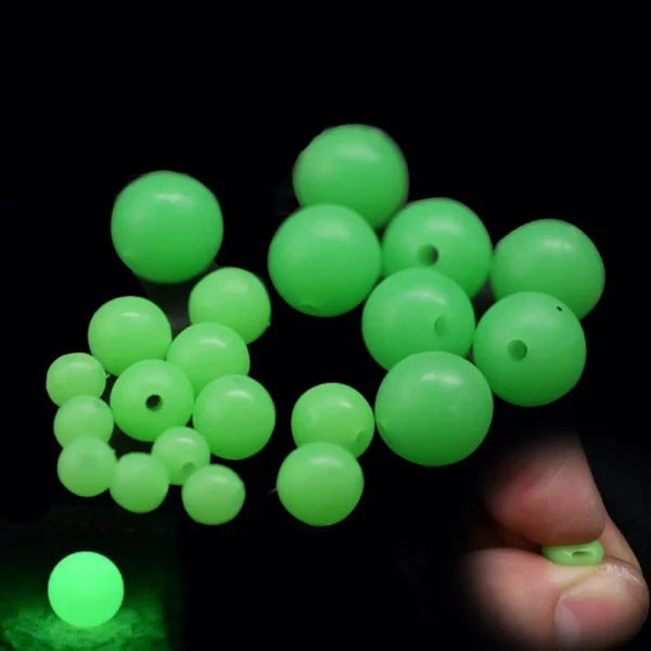 100Pcs Bag Fishing Floats Beads Glowing Balls Buoy Luminous Light Night Sea Fishing Tackle Fishing Accessories Bulk Float for Night Fishing Diameter 3mm 4mm 5mm 6mm 8mm 10mm 12mm