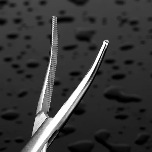 ff9db0a7d198c4b38be7c44e540f6ae1.webp 18 5cm Stainless Steel Fishing Scissors Fish Hook Remover Pliers Bait Removal Tool Curved Tip Clamps Fishing Forceps