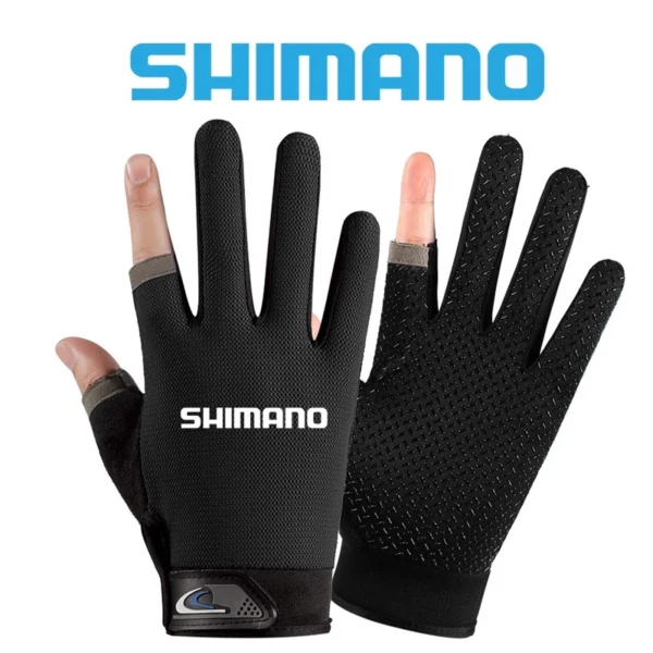 Shiman0 Exposed Two finger Fishing Gloves Men s Outdoor Sunscreen Anti slip Breathable Touch Screen Thin Sports Riding Gloves Men